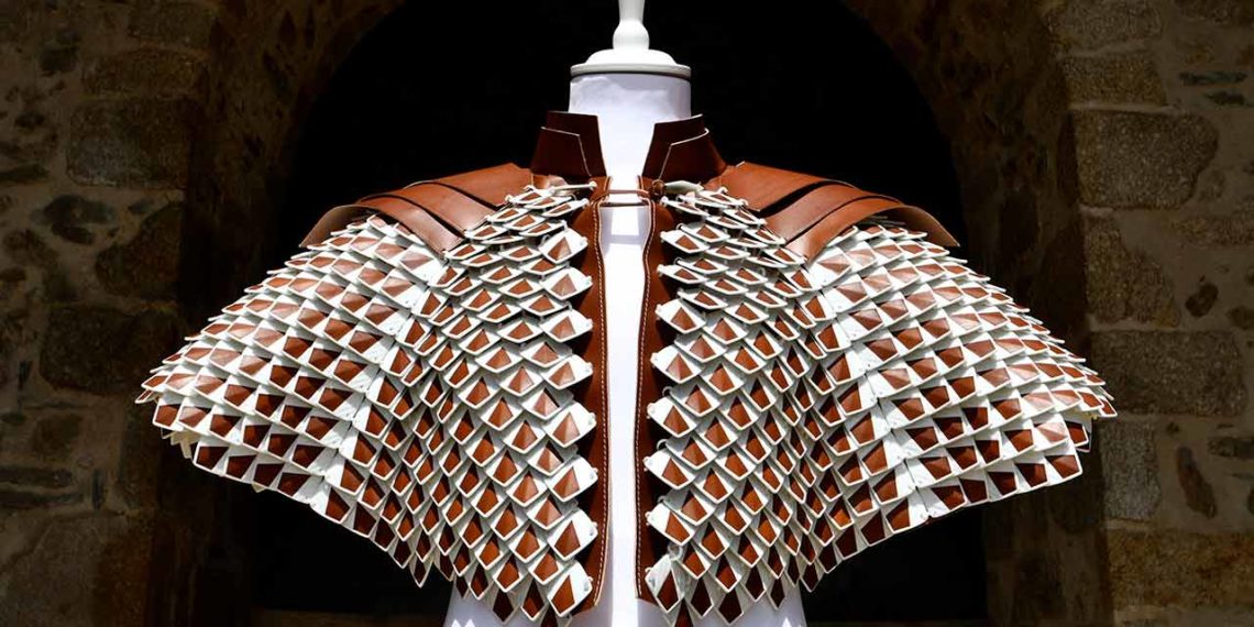 Cape Cuir de Dragon par la designer Laëtitia Fortin