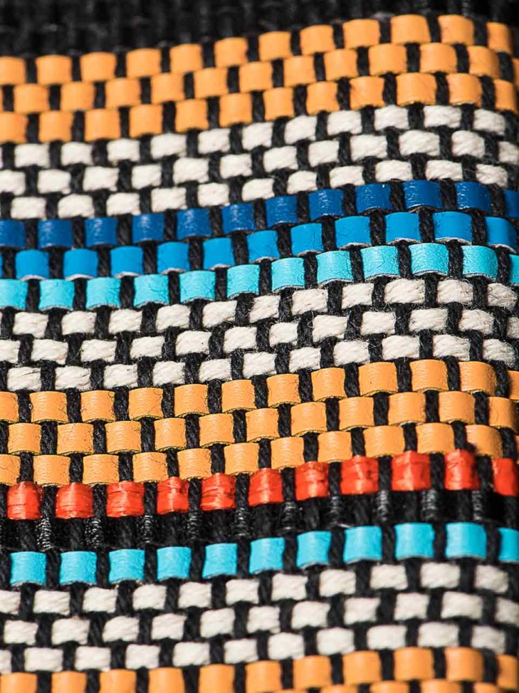 Grand Sac Porté épaule Tribeca En Cuir Tressé à La Main En NOIR