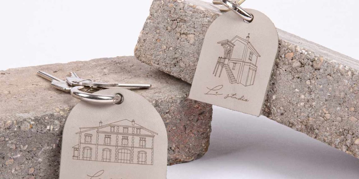 Porte-clés en cuir gravés au laser Sed Nove Studio