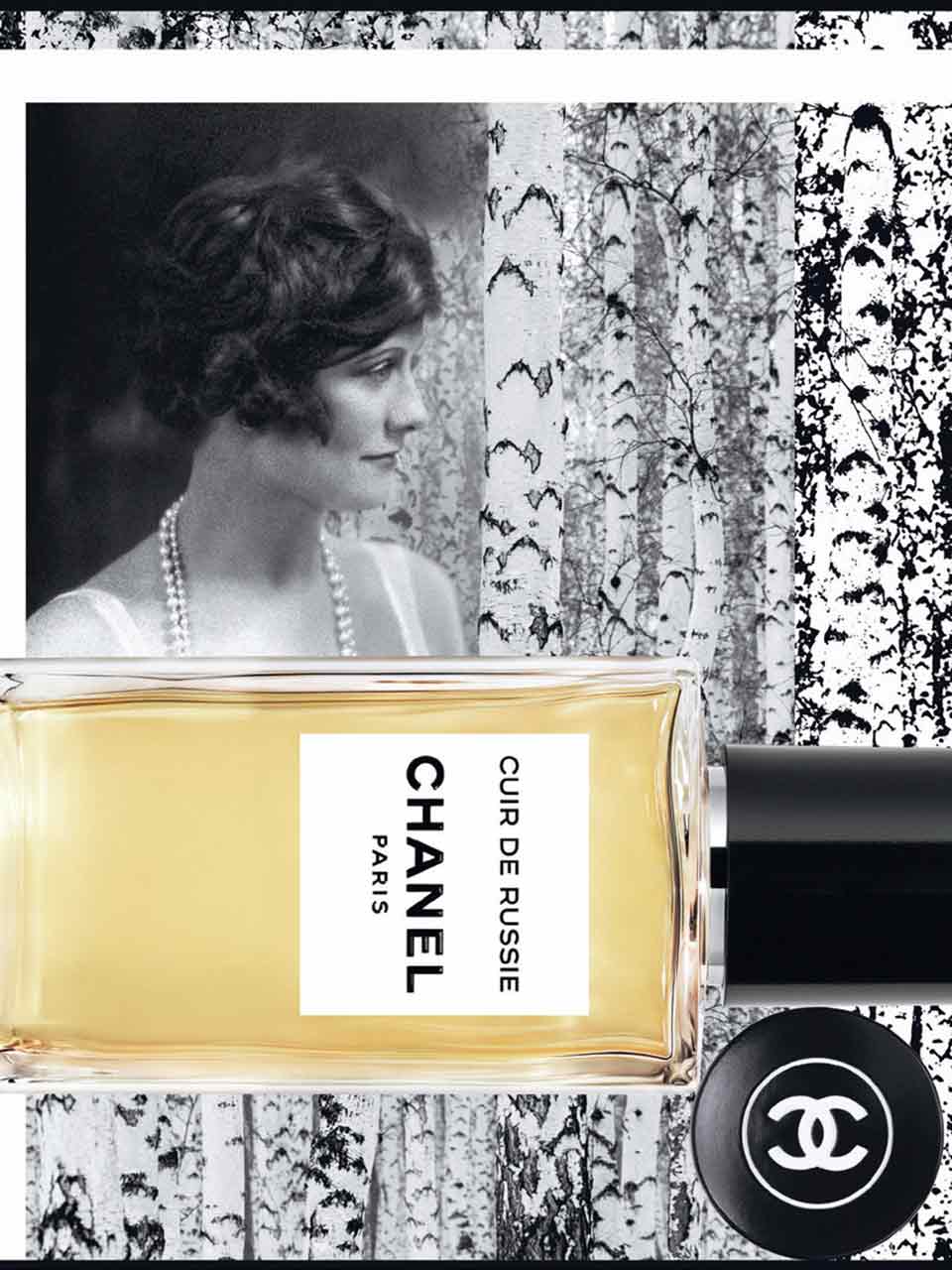 1950 USA Chanel en Cuir de Russie Annonce magazine Photo Stock  Alamy