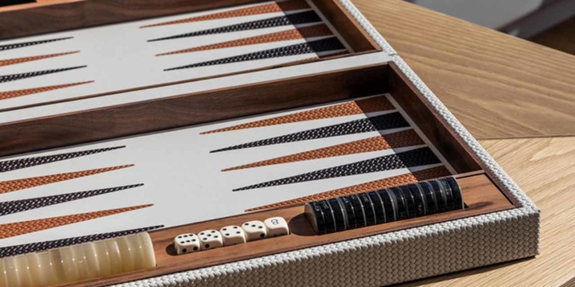 Coffret Backgammon cuir Paneva