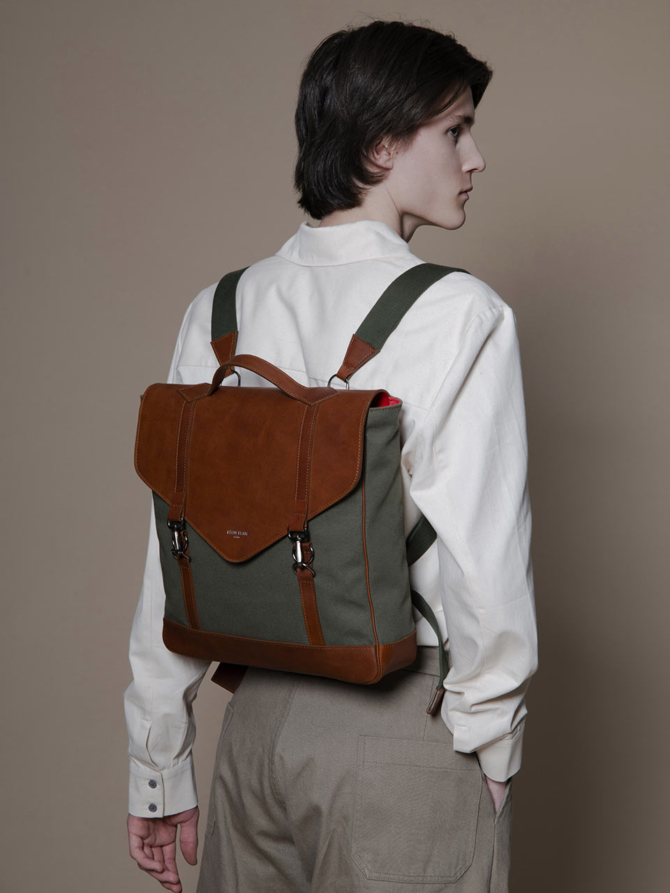 Sac a dos Homme toile et cuir I Inspiration outdoor I Made in France