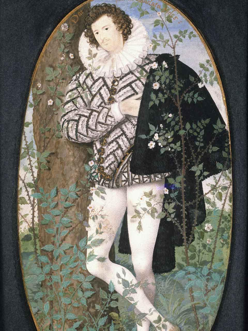Exposition Mode masculine V&A Nicholas Hilliard Young Man among Roses c.1587 © Victoria and Albert Museum London