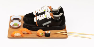 O.T.A sneaker cuir saumon sushi