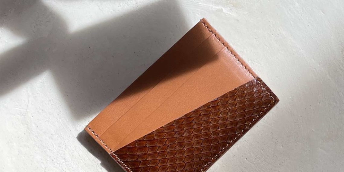 Allemandi porte cartes Ambre cuir