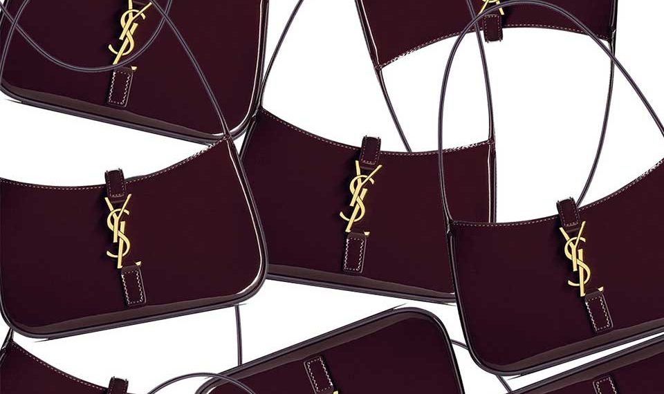 sac 5-7mini Saint- Laurent veau vernis