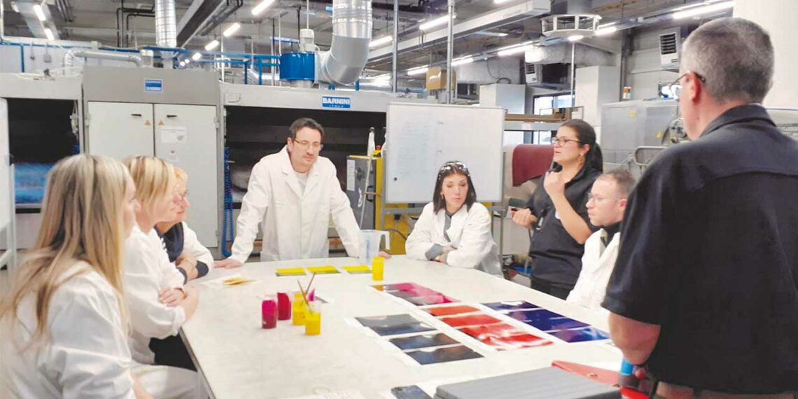 Formation CQP Coloriste sur la plateforme tannerie de CTC.