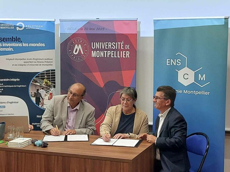 Signature de la Chaire industrielle SICLE.e, projet collaboratif de tannage sans métaux, mené entre CTC avec l’Université de Montpellier.
