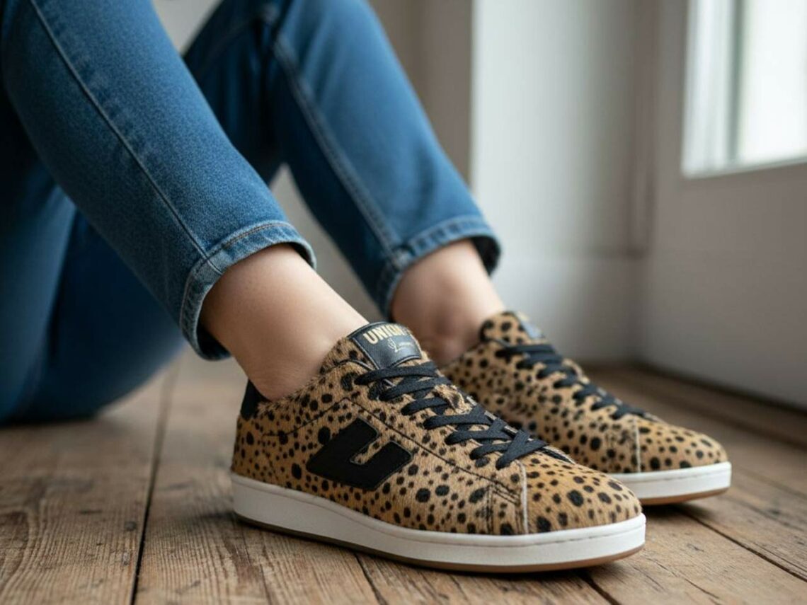 Uniqua propose des baskets personnalisables en cuir.