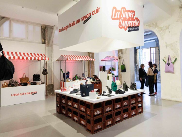 La Super Supérette imaginée par Faire De Lance a mis en valeur, de façon ludique, des marques et ateliers que le dispositif a accompagnés.